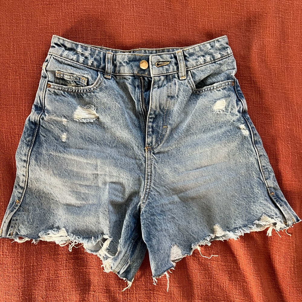 Zara cut-off denim shorts